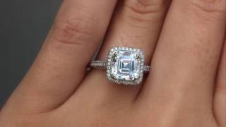 Asscher Cut 2.03ct EGL Certified Diamond Engagement Ring