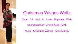 Christmas Wishes Waltz Line Dance Teach & Demo