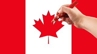 How to Draw Canadian Flag Step by Step 🇨🇦 Canadian Flag Drawing Easy (Easy to Draw) 🍁