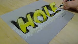 New Viewpoint - 3D Drawing Letters - How to Draw Hole Letters