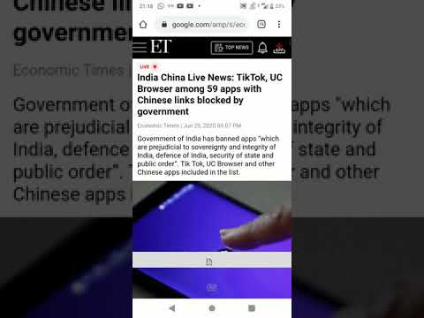 India China Live News: TikTok y UC Browser entre 59 aplicaciones con enlaces chinos bloqueados por el gobierno