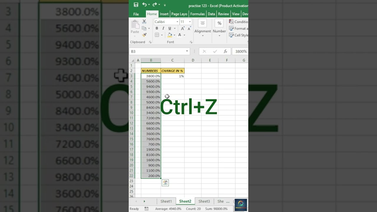 Add Percentage in Excel #Shorts