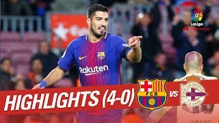 Highlights FC Barcelona vs RC Deportivo (4-0)