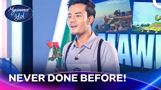 He Gave Out Roses While Singing! | Myanmar Idol