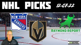 New York Rangers vs  Vegas Golden Knights Prediction 12/07/22 -  Free NHL Picks
