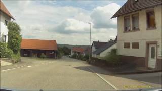 Ortsdurchfahrt im kleinen Odenwald/HD: Moosbrunn (West rein, Süd raus)