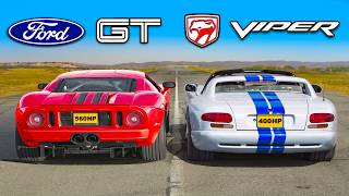 Ford GT vs Dodge Viper: DRAG RACE