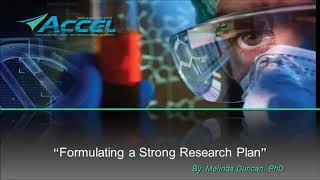 Formulating a Strong Research Plan