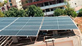 LUMINOUS 10KW 550 WATT MONOPERC PANELS WITH SOLAR STRING DEYE INVERTER AT PATAMATA, VIJAYAWADA