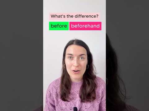 What is the difference between before and beforehand?