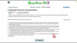 Java Practice It | Self-Check 8.5: CalculatorObject | objects, classes, state