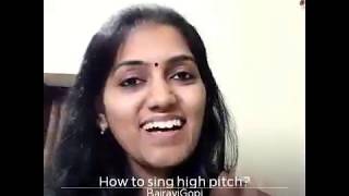 How to sing High pitch with ease /tips to increase our voice range BairaviGopi