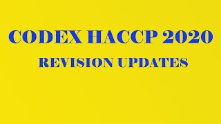 CODEX HACCP 2020 Revision