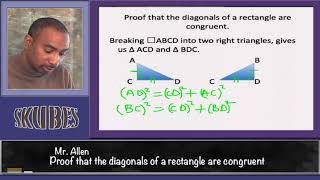 Proof that the Diagonals of a Rectangle are Congruent