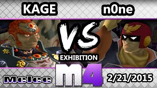 McSmashter 4 - Kage (Ganondorf) Vs. n0ne (Captain Falcon) SSBM Exhibition - Melee