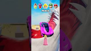 Mario Car Jump Challenge with Waluigi , Luigi , Princess Peach , Donkey Kong, Mario