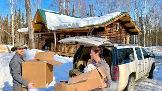 We MOVED to our Alaska Log Cabin Homestead // Staining & Sealing DIY Concrete Countertops