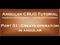 Create operation in angular