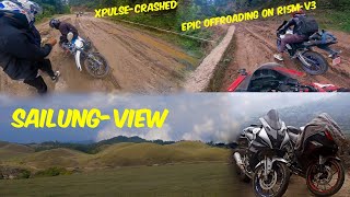 Exploring sailung , Dolakha😍 | Xpulse crashed🥲 |Extreme off-roading 😤in sports bike |  @asnerbirak