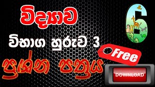 Science Grade 6 | 6 Vidhyawa | ප්‍රශ්න පත්‍රය 3 | Grade 6 Science | Paper | Online Science Paper