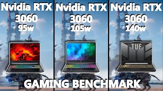 Nvidia RTX 3060 (95w vs 105w vs 140w) Gaming Benchmark Test | #asus vs #acer | @StealthGamerSG