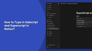 How to Type in Subscript and Superscript in Notion? | Notion Tutorials | Trainn