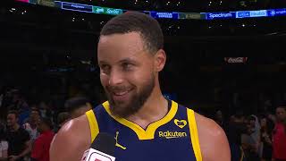 Stephen Curry talks LeBron & Warriors Win vs Lakers, Postgame Interview 🎤