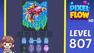 Pixel Flow Level 807 Solution Walkthrough