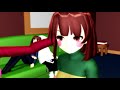 mmd x undertale she is touching me teen. chara ani and jen ver.