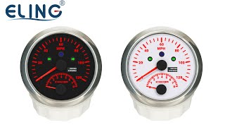 85mm GPS Speedometer 120MPH with Tachometer for Car Trucks Van Boat with Red Backlight 12V 24V