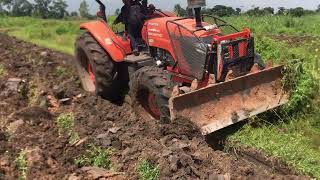 #Kubota M108S ไถผานสับกับดินลื่นๆจะเป็นไง....จะรอดไหม!!!