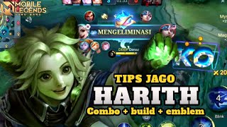 HARITH GANTI ITEM‼️TUTORIAL COMBO HARITH BUFF + BUILD HARITH TERSAKIT 2024❗GAMEPLAY HARITH MID LAND