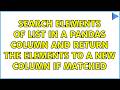 Search elements of list in a Pandas column and return the elements to a new column if matched