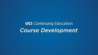 UCI-DCE Course Development