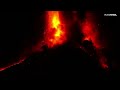 spectacular eruption from mount etna