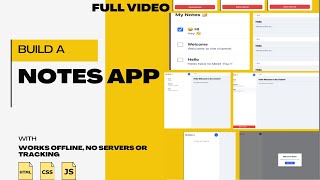 Build a Notes App with File System Access API | HTML , CSS and JavaScript Project