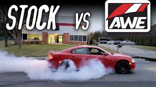 AWE Track Edition Exhaust vs Stock Hellcat Exhaust