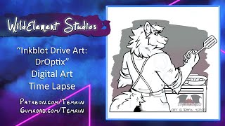 Inkblot.art Membership Drive: DrOptix || Time Lapse || Digital Furry Art