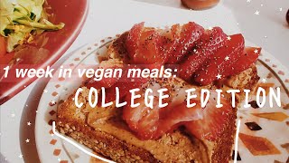what I eat in a week as a vegan in college 🥑🥬🍓✨