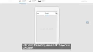 Update user settings using HP Anywhere IDE