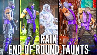 Mortal Kombat 11: All Unlockable RAIN End of Round Taunts