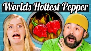 WORLD'S HOTTEST PEPPER CHALLENGE! - TEENS/ADULTS vs. FOOD