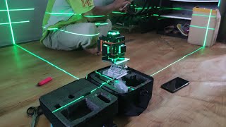 Unboxing 4D laser level 16 line   dari shopee