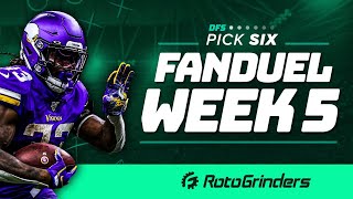 PICK 6 - FANDUEL NFL WEEK 5 DFS PICKS AND STRATEGY - ROTOGRINDERS