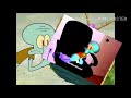 patrick hates squidward on a chair