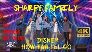 Sharpe Family on AGT Americas Got Talent sings a phenomenal cover of Disney Moana "How Far I'll Go"