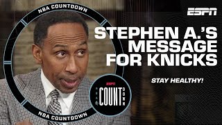Stephen A. on his Knicks: Win, lose or draw… JUST STAY HEALTHY | NBA Countdown