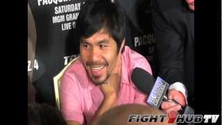 Manny Pacquiao "50 cent a nice guy," will focus more on speed & footwork for Marquez