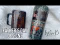 Father's Day Design, Man cups, Cups for Dad, Non glitter Epoxy tumblers