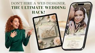 Sage Green Wedding Website Template Tour #weddingwebsite #weddingideas #bridetobe #canva #bride
